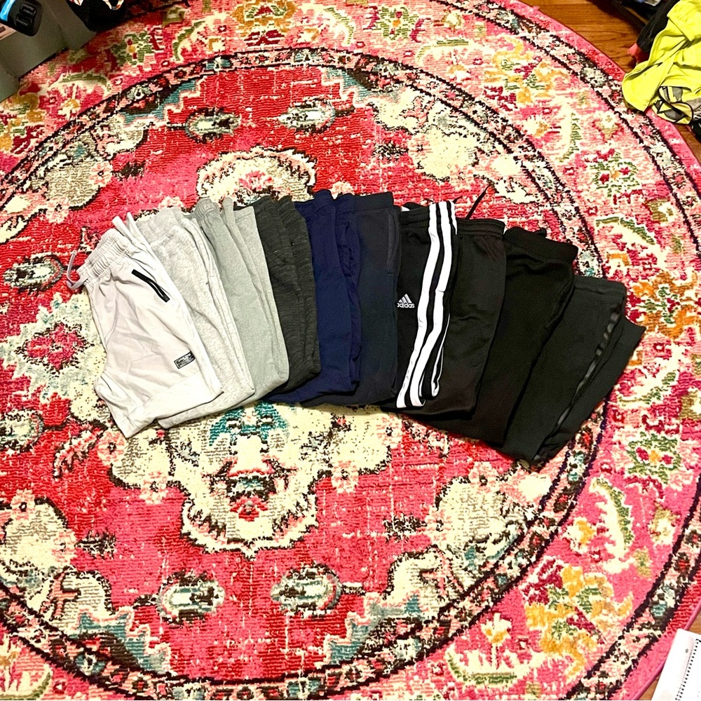 Boys Size L 10/12 Joggers Sweat Pants Lot (10 Pairs)